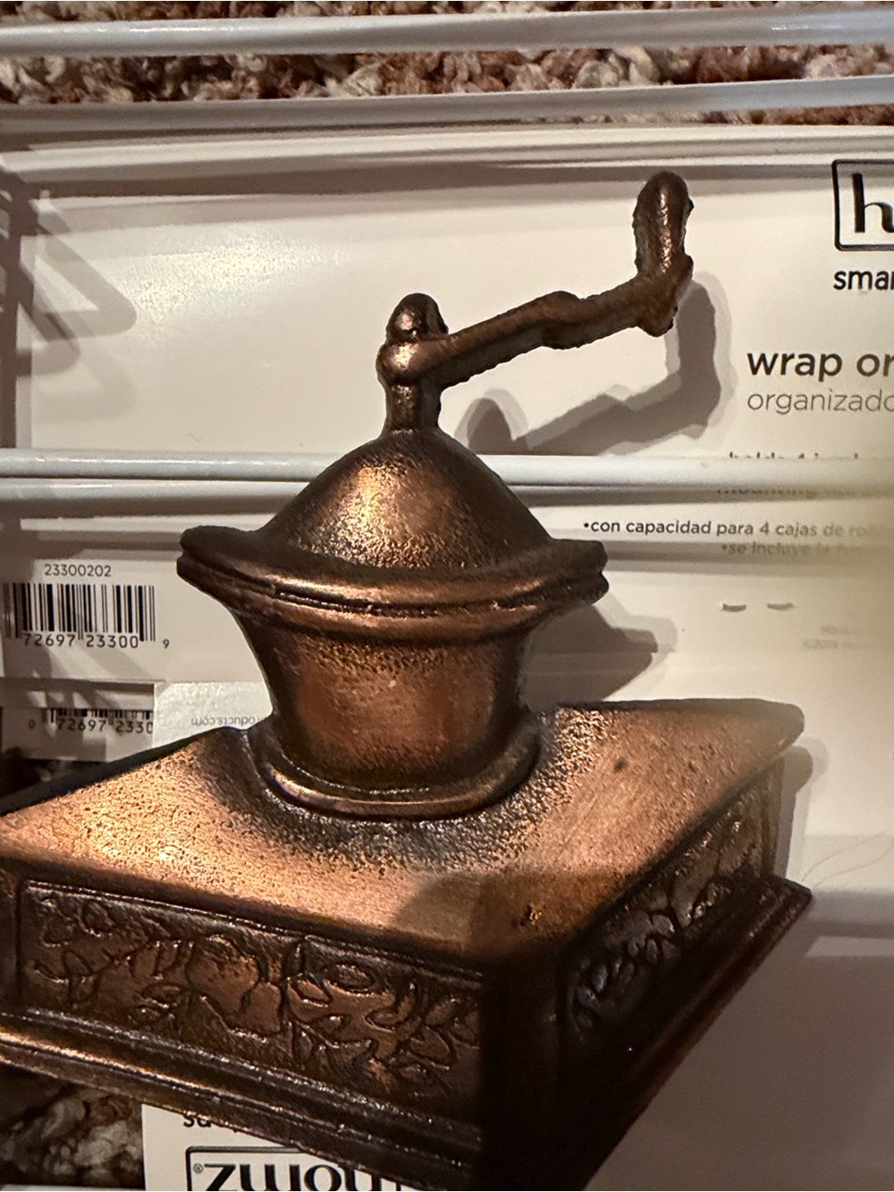 Rustic Cast Iron Wall Hook - Brown Decorative Accent 5 inches tall